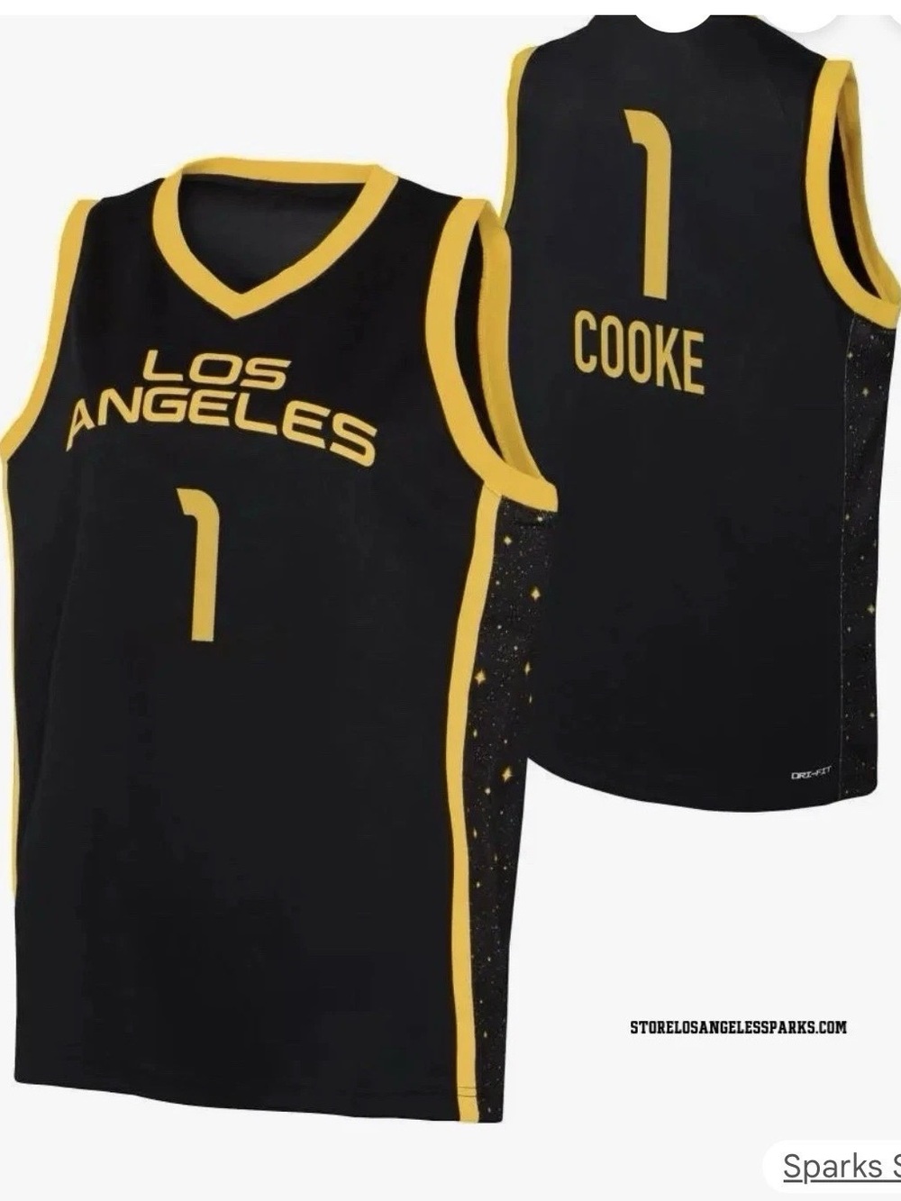 Nike Los Angeles Sparks Cooke #1  ZIA COOKE WNBA Basketball Jersey 2X NWT